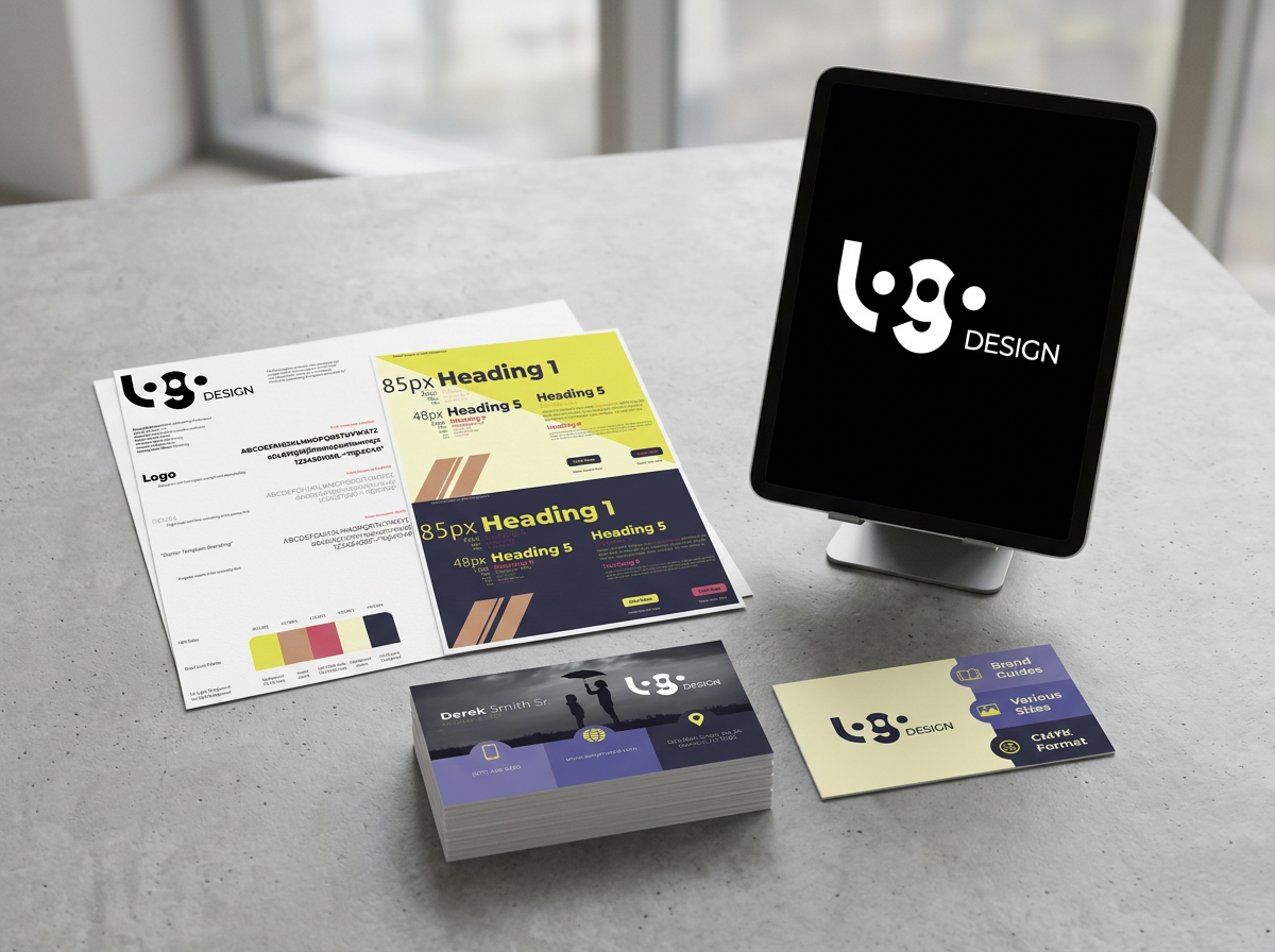 brand identity, logo design, business card design, brand foundation